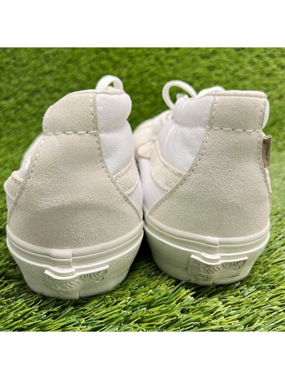 Vans Sk8-Mid VLT LX Womens Size 8.5 Mens 7 Beige White Athletic Shoes Sneakers - Picture 6 of 10
